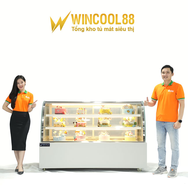 Tủ bánh kính cong 1m5 3 tầng