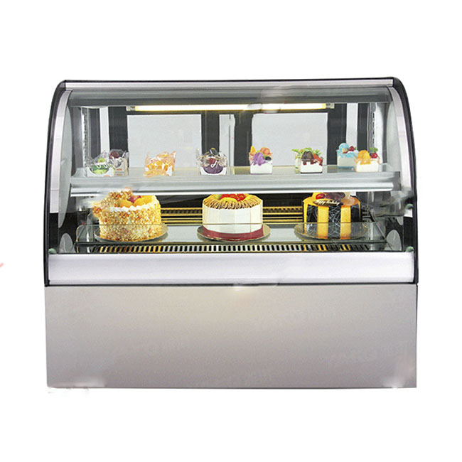 Tủ bánh kính cong 2 tầng 90cm 