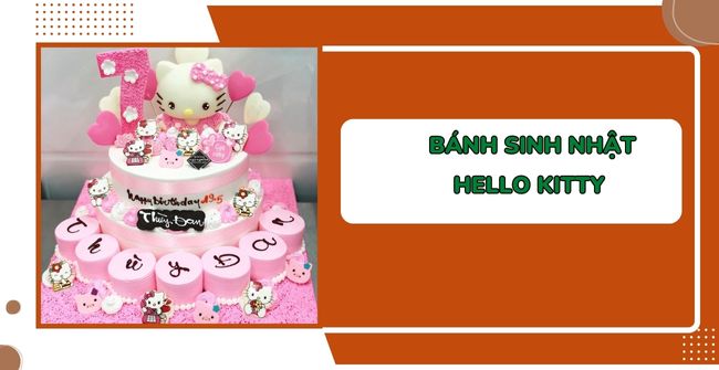 30 Mẫu bánh sinh nhật Hello Kitty màu hồng, dễ thương, xinh nhất